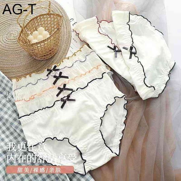 pure cotton antibacterial fungus edge bow middle waist girl traceless breathable simple solid color women's underwear head, Black;pink
pure cotton antibacterial fungus edge bow middle waist girl traceless breathable simple solid color women's underwear head, Black;pink