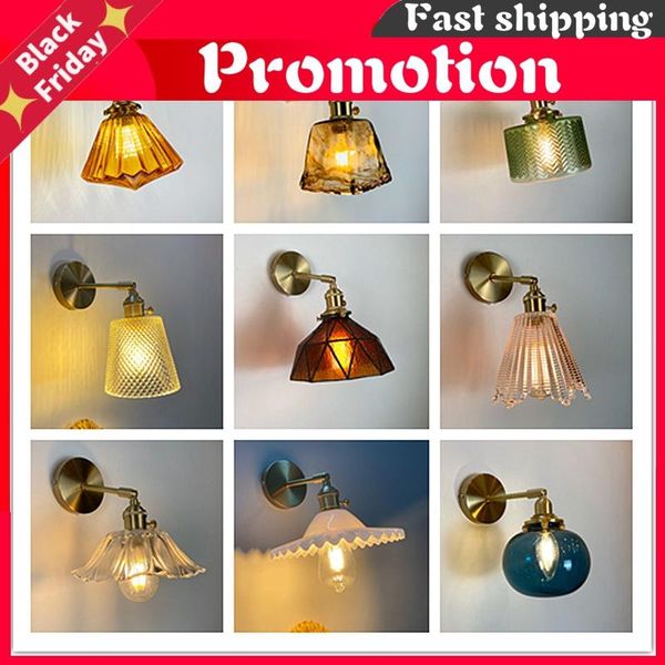 nordic japanese style brass wall lamp bedside reading bathroom mirror creative small glass light for indoor home
nordic japanese style brass wall lamp bedside reading bathroom mirror creative small glass light for indoor home