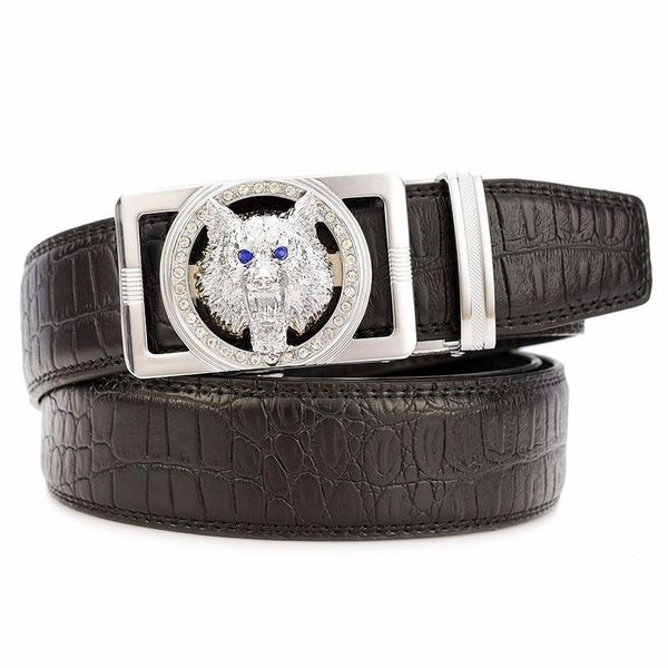 belts zayg men business belt genuine leather crocodile grain automatic buckle diamond wolf fashion leisure jeans, Black;brown
belts zayg men business belt genuine leather crocodile grain automatic buckle diamond wolf fashion leisure jeans, Black;brown