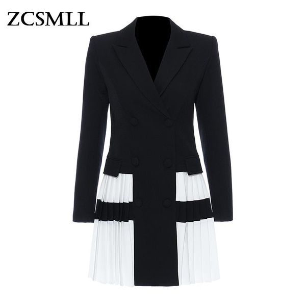women's suits & blazers zcsmll women black contrast color pleated blazer lapel long sleeve loose fit jacket fashion tide spring autumn, White;black
women's suits & blazers zcsmll women black contrast color pleated blazer lapel long sleeve loose fit jacket fashion tide spring autumn, White;black