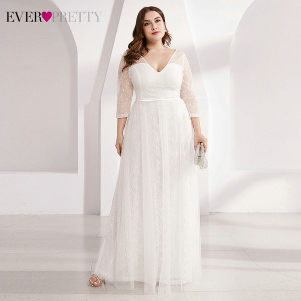 plus size lace wedding dresses ever pretty ep00806wh a-line v-neck 3/4 sleeve sequined tulle elegant bride gowns robe de mariee, Black;gray
plus size lace wedding dresses ever pretty ep00806wh a-line v-neck 3/4 sleeve sequined tulle elegant bride gowns robe de mariee, Black;gray