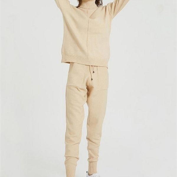 wixra women's sweater suits and sets turtleneck full sleeve knitted +pockets long trousers 2pcs sets winter costume 211126, White
wixra women's sweater suits and sets turtleneck full sleeve knitted +pockets long trousers 2pcs sets winter costume 211126, White