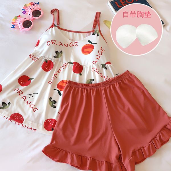 summer 2021 sleeveless suspender pajamas women's cute v-neck milk silk home suit, Black;red
summer 2021 sleeveless suspender pajamas women's cute v-neck milk silk home suit, Black;red