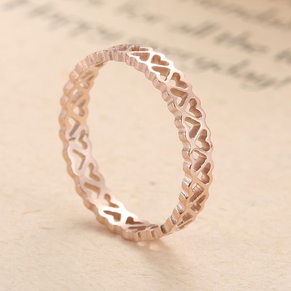 fashion korean hollow heart stainless 18k rose gold couple ring titanium steel, Silver
fashion korean hollow heart stainless 18k rose gold couple ring titanium steel, Silver