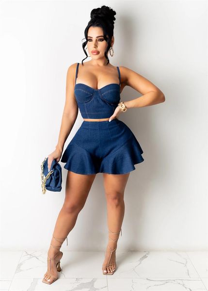 women's tracksuits cutubly shorts skirts casual 2 piece set halter vest two sets ruffle skinny streetwear jean women, Gray
women's tracksuits cutubly shorts skirts casual 2 piece set halter vest two sets ruffle skinny streetwear jean women, Gray