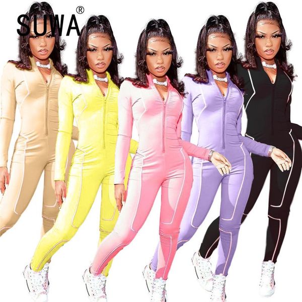 women long sleeve bodycon jumpsuit ladies slim casual rompers full length playsuit women's jumpsuits &, Black;white
women long sleeve bodycon jumpsuit ladies slim casual rompers full length playsuit women's jumpsuits &, Black;white