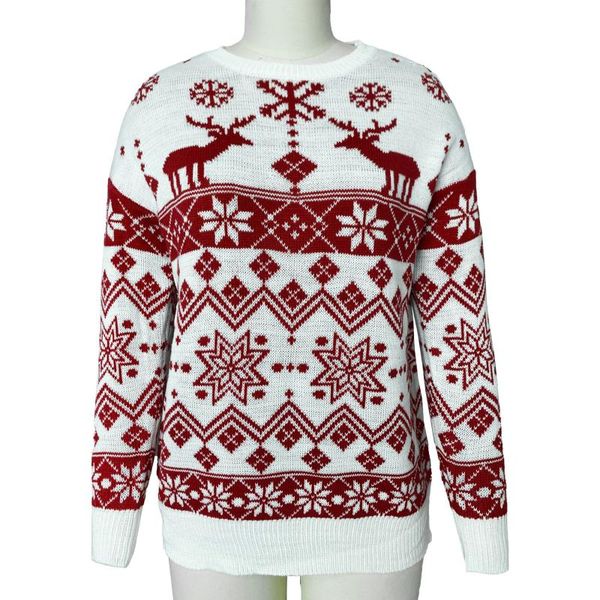 women's sweaters european and american retro style christmas elk couple ins tide simple all-match personality woman, White;black
women's sweaters european and american retro style christmas elk couple ins tide simple all-match personality woman, White;black