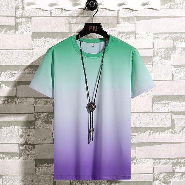 gradient t-shirt men's korean trend casual personality fashion round neck tide brand short-sleeved men clothing t-shirts, White;black
gradient t-shirt men's korean trend casual personality fashion round neck tide brand short-sleeved men clothing t-shirts, White;black