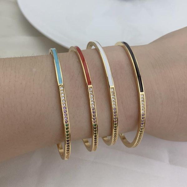 bangle zircon crystal drip oil for women 2021 personalised open jewelry, Black
bangle zircon crystal drip oil for women 2021 personalised open jewelry, Black