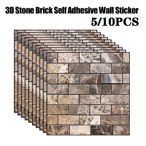 wall stickers 5/10pcs 3d sticker tile brick self-adhesive waterproof marble wallpaper kitchen bathroom home decor diy removable 30x30cm
wall stickers 5/10pcs 3d sticker tile brick self-adhesive waterproof marble wallpaper kitchen bathroom home decor diy removable 30x30cm