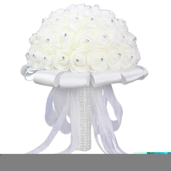 bouquet of bridesmaid silk flowers wedding foam white rose bridal satin romantic decorative & wreaths
bouquet of bridesmaid silk flowers wedding foam white rose bridal satin romantic decorative & wreaths