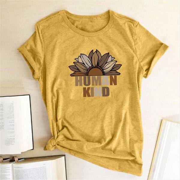 sunflower human kind printing clothes womens t shirts summer tshirts graphic plain camisetas mujer verano, White
sunflower human kind printing clothes womens t shirts summer tshirts graphic plain camisetas mujer verano, White