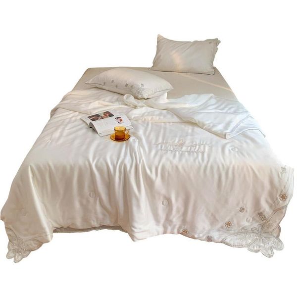 comforters & sets 80s tencel summer cool quilt bowknot embroidered thin duvet ice silk air conditioning comforter white throw blanket
comforters & sets 80s tencel summer cool quilt bowknot embroidered thin duvet ice silk air conditioning comforter white throw blanket