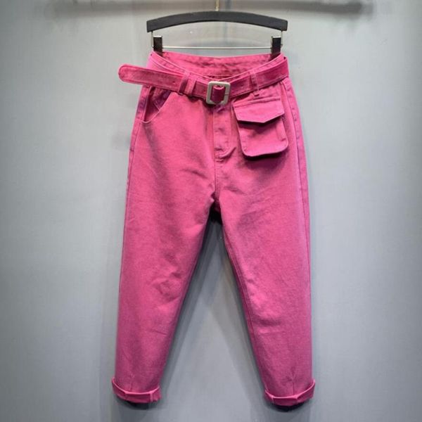 women's jeans korean rose red casual pants women 2021 spring and autumn multi-pocket fashion loose cross-pants plus size r167, Blue
women's jeans korean rose red casual pants women 2021 spring and autumn multi-pocket fashion loose cross-pants plus size r167, Blue