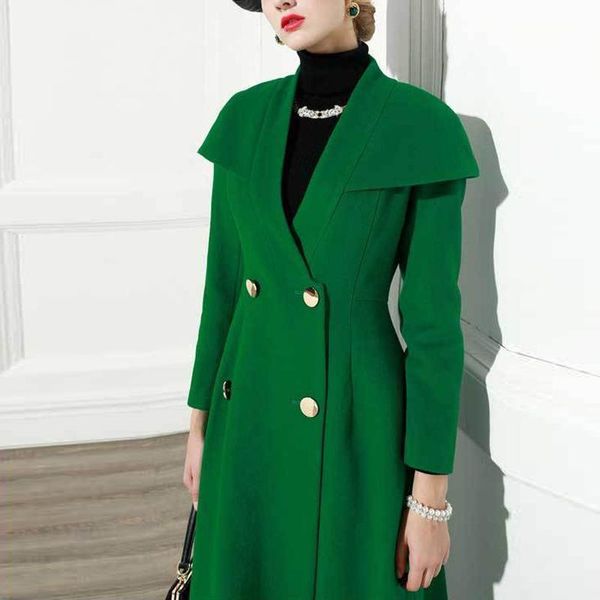 women's wool & blends hstar winter women double breasted woolen high waist coats female green design streetwears office lady warm outer, Black
women's wool & blends hstar winter women double breasted woolen high waist coats female green design streetwears office lady warm outer, Black