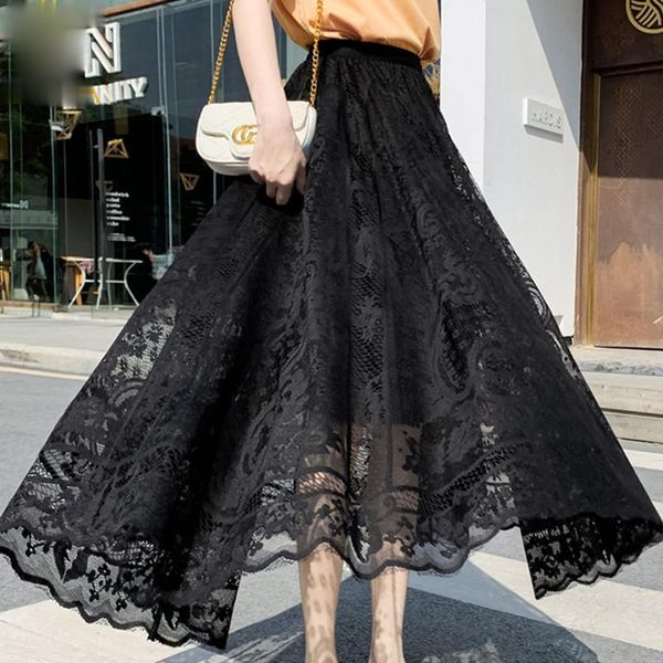 skirts 2021 spring summer lace maxi for women korean chic elegant big swing elastic high waist long skirt mujer faldas, Black
skirts 2021 spring summer lace maxi for women korean chic elegant big swing elastic high waist long skirt mujer faldas, Black