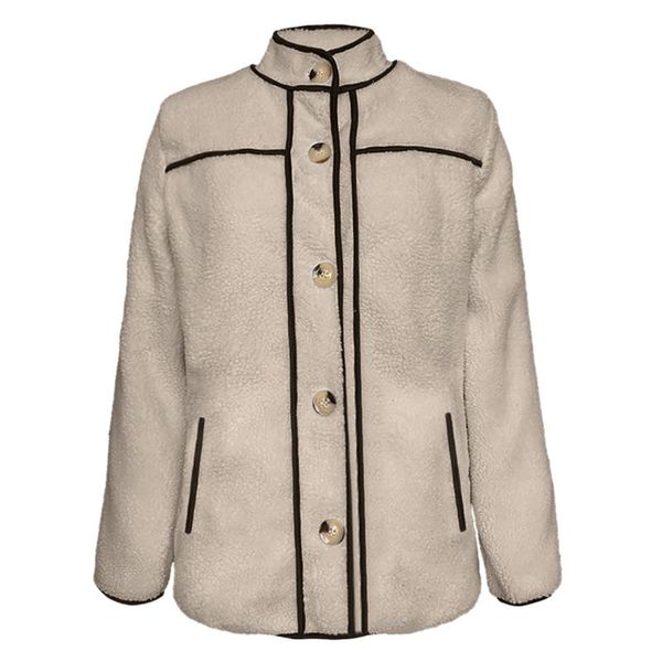 women's jacket coat fleece button up stand collar stitching fashion women clothing winter clothes female outfits jackets, Black;brown
women's jacket coat fleece button up stand collar stitching fashion women clothing winter clothes female outfits jackets, Black;brown