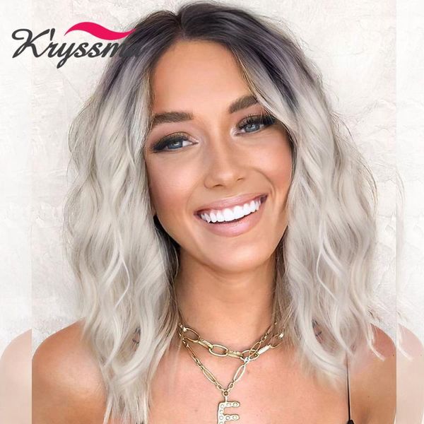 kryssma platinum blonde bob wigs synthetic hair for women silver short cosplay wig daily use machine made with middle part, Black
kryssma platinum blonde bob wigs synthetic hair for women silver short cosplay wig daily use machine made with middle part, Black