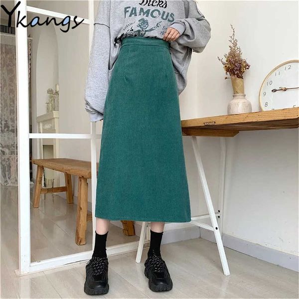 vintage green corduroy a-line skirt women's high waist straight skirt with slit autumn korean ladies girls long skirt 210619, Black
vintage green corduroy a-line skirt women's high waist straight skirt with slit autumn korean ladies girls long skirt 210619, Black