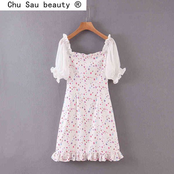 casual chic floral print women mini dress party style fashion ruffles puff sleeve dresses summer vestido de mujer 210508, Black;gray
casual chic floral print women mini dress party style fashion ruffles puff sleeve dresses summer vestido de mujer 210508, Black;gray