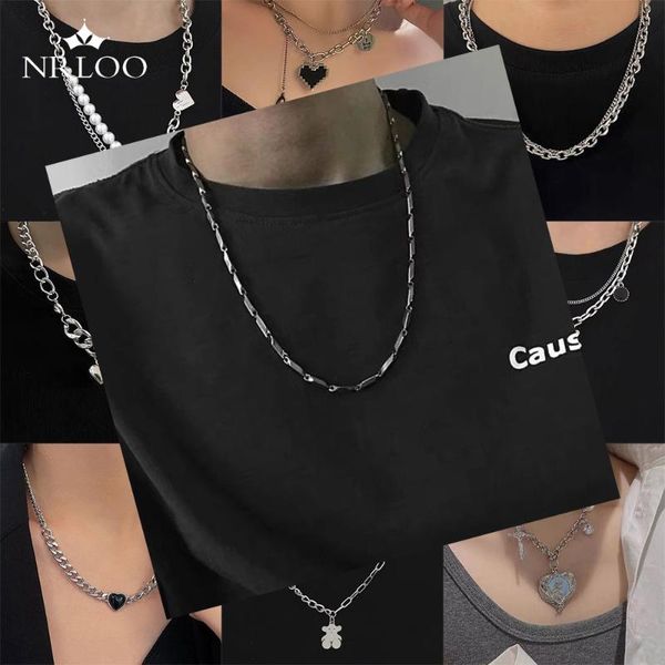 chains double-layered titanium steel men's necklace hip-hop style wild handsome trendy love ladies jewelry gift, Silver
chains double-layered titanium steel men's necklace hip-hop style wild handsome trendy love ladies jewelry gift, Silver