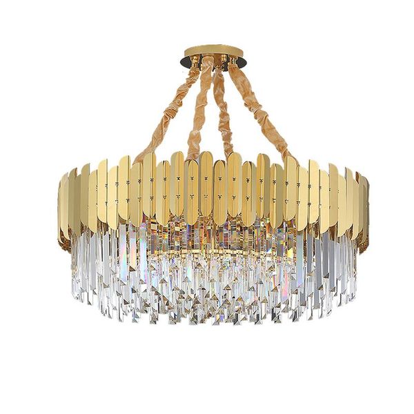 luxury led crystal stainless steel round golden chandelier pendent lamp hanging light indoor luminaire living dinning room el pendant lamps
luxury led crystal stainless steel round golden chandelier pendent lamp hanging light indoor luminaire living dinning room el pendant lamps