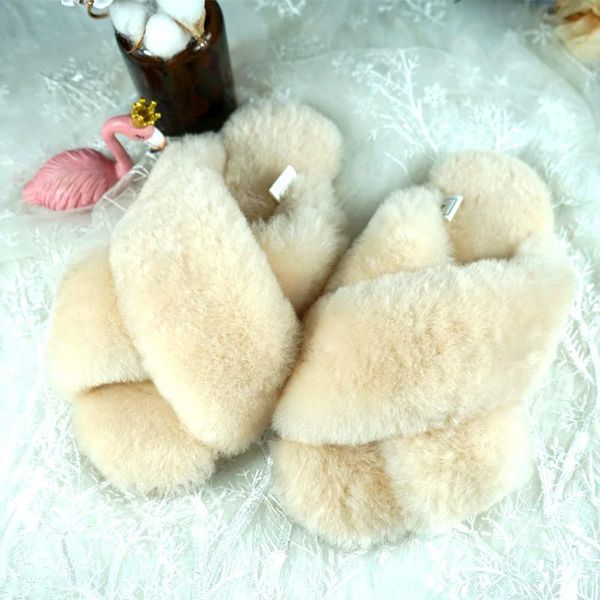 slippers natural wool fashion winter women indoor warm sheep fur home lady casual house shoes, Black
slippers natural wool fashion winter women indoor warm sheep fur home lady casual house shoes, Black