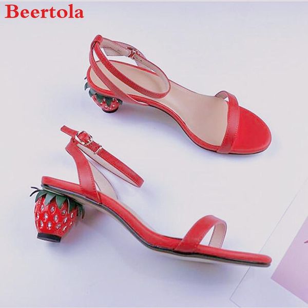 dress shoes leather women's sandals crystal red strawberry heels buckle strap peep toe sweet women white green casual chaussures femme, Black
dress shoes leather women's sandals crystal red strawberry heels buckle strap peep toe sweet women white green casual chaussures femme, Black