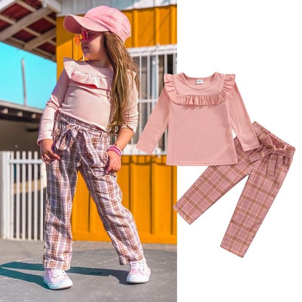 clothing sets baby girl , plaid pants suit, long sleeve round neck ruffle knitting shirt high waist bowknot trousers, White
clothing sets baby girl , plaid pants suit, long sleeve round neck ruffle knitting shirt high waist bowknot trousers, White