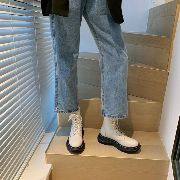 boots 2021 trend four seasons short in the outer full leather european and american wind low heel fashion, Black
boots 2021 trend four seasons short in the outer full leather european and american wind low heel fashion, Black