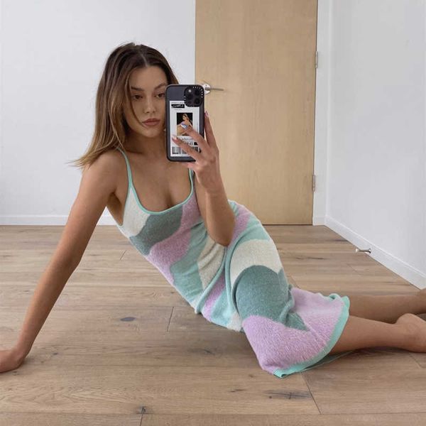 hollow out knit summer dres spaghetti strap bodycon female house of party dresses sunny beachwear y2k sundress 210608, Black;gray
hollow out knit summer dres spaghetti strap bodycon female house of party dresses sunny beachwear y2k sundress 210608, Black;gray