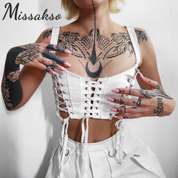 missakso summer square collar lace up crop women white skinny hollow out off shoulder tank party club 210625
missakso summer square collar lace up crop women white skinny hollow out off shoulder tank party club 210625