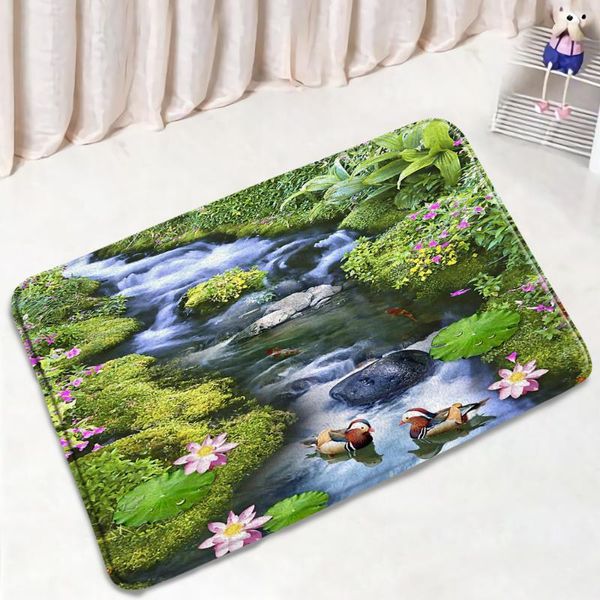bath mats waterfall scenery bathroom mat forest plants green leaves red lotus stone mandarin duck bedroom kitchen flannel non-slip carpet
bath mats waterfall scenery bathroom mat forest plants green leaves red lotus stone mandarin duck bedroom kitchen flannel non-slip carpet