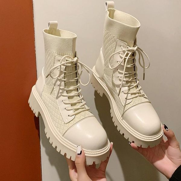 boots 2021 spring and autumn thin knit short fashion women's high heels lace up shoes platform, Black
boots 2021 spring and autumn thin knit short fashion women's high heels lace up shoes platform, Black