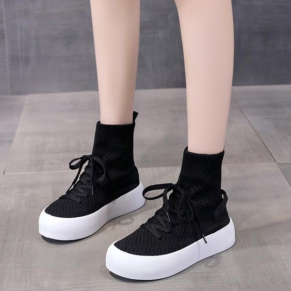 boots rimocy breathable knited ankle women round toe lace up chunky platform sock woman 2021 autumn thick sole short botas, Black
boots rimocy breathable knited ankle women round toe lace up chunky platform sock woman 2021 autumn thick sole short botas, Black