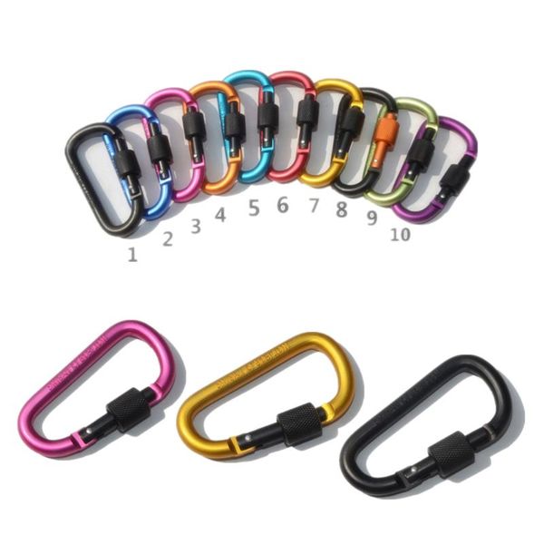 10pcs multi-function climbing buckle 8cm thicken carabiner clips outdoor hanging hooks d shape aluminum (10 color) cords, slings and webbing
10pcs multi-function climbing buckle 8cm thicken carabiner clips outdoor hanging hooks d shape aluminum (10 color) cords, slings and webbing