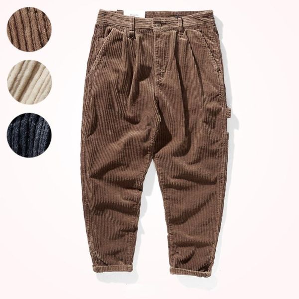 men's pants 2021autumn and winter men 's clothing corduroy casual loose retro workwear with pocket skinny, Black
men's pants 2021autumn and winter men 's clothing corduroy casual loose retro workwear with pocket skinny, Black