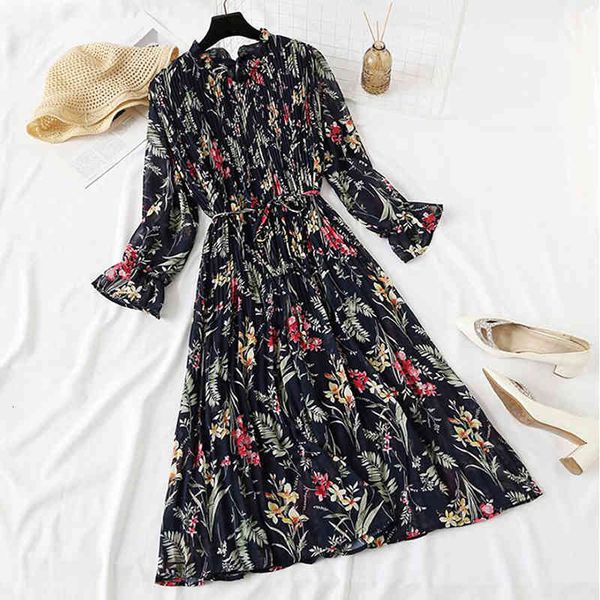 dresses spring summer women vintage printed long sleeve lotus leaf collar loose chiffon es casual floral office vestido, Black;gray
dresses spring summer women vintage printed long sleeve lotus leaf collar loose chiffon es casual floral office vestido, Black;gray
