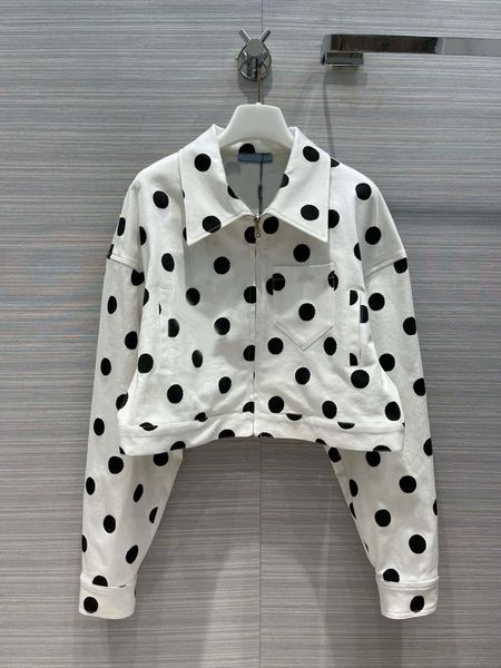 women's jackets streetwear dot denim jacket for women 2021 summer lapel long sleeve tooling high-end brand fashion white, Black;brown
women's jackets streetwear dot denim jacket for women 2021 summer lapel long sleeve tooling high-end brand fashion white, Black;brown