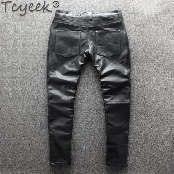 men's pants quality high genuine leather for men 200% cowhide trousers spring autumn mens fashion pantalon cuir 77277, Black
men's pants quality high genuine leather for men 200% cowhide trousers spring autumn mens fashion pantalon cuir 77277, Black