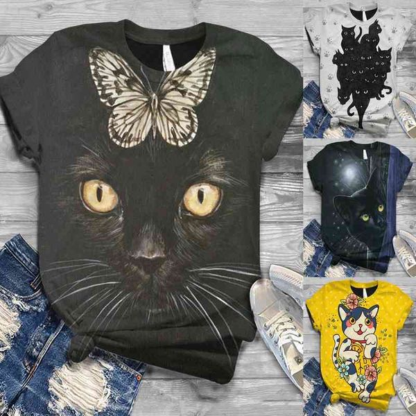 fashion womens cute cat short sleeve blouse summer tunic shirts printed short sleeve crew-neck shirt plus size 5xl, White
fashion womens cute cat short sleeve blouse summer tunic shirts printed short sleeve crew-neck shirt plus size 5xl, White