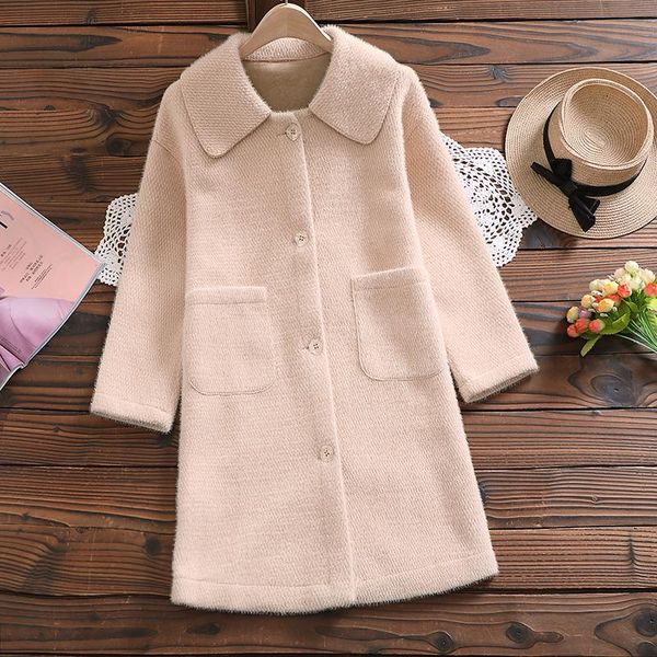 women's wool & blends woman long jackets fashion korean preppy style loose casual thick warm woolen coats oversized autumn 2021 winter, Black
women's wool & blends woman long jackets fashion korean preppy style loose casual thick warm woolen coats oversized autumn 2021 winter, Black