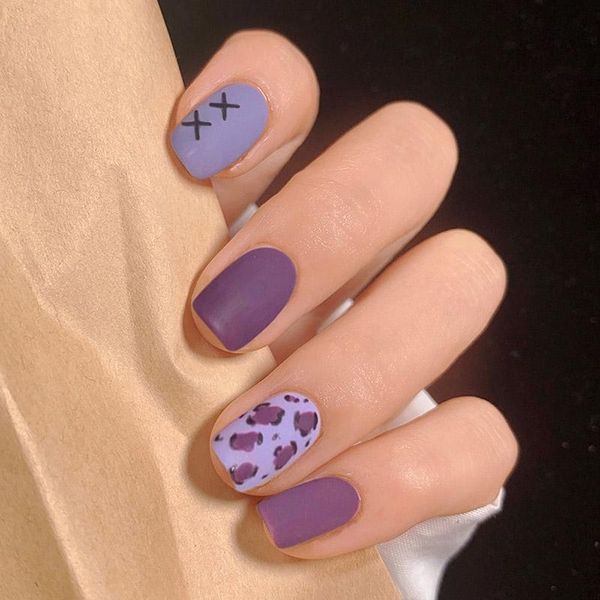 false nails 24pcs matte fake with glue coffin short nail designed leopard purple removable manicure patch, Red;gold
false nails 24pcs matte fake with glue coffin short nail designed leopard purple removable manicure patch, Red;gold