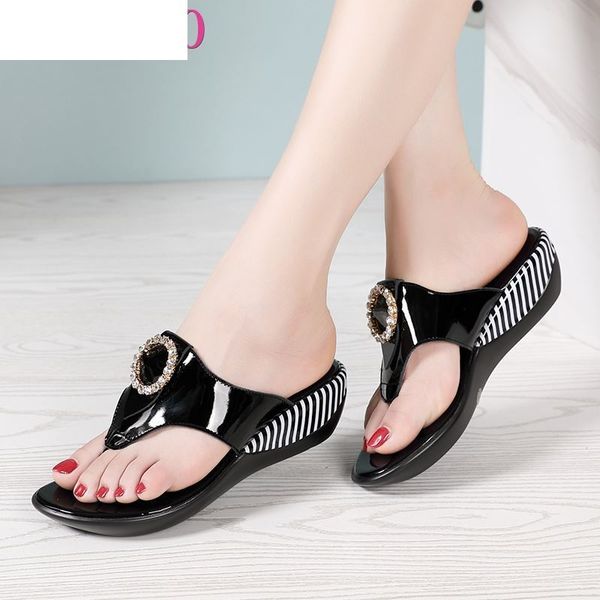 sandals women shoes summer genuine leather beach wedge platform slippers flip flops for msna, Black
sandals women shoes summer genuine leather beach wedge platform slippers flip flops for msna, Black