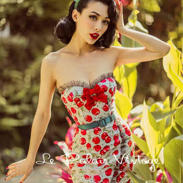 women's t-shirt le vintage palais classic retro sweet cherry hit pin color to bowknot bodycon, White
women's t-shirt le vintage palais classic retro sweet cherry hit pin color to bowknot bodycon, White