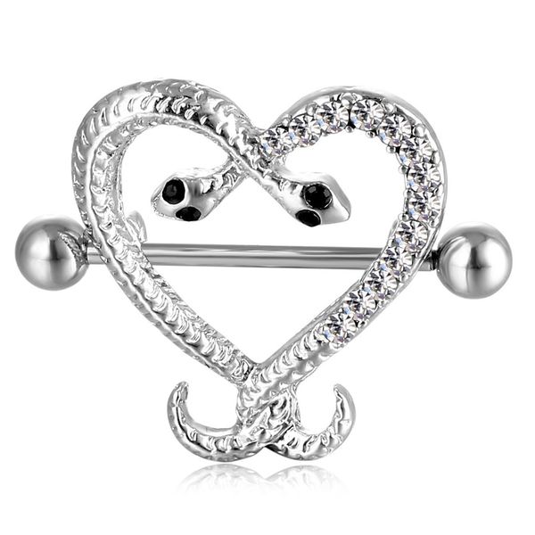 d0621 double-snake nipple ring mix colors, Silver
d0621 double-snake nipple ring mix colors, Silver