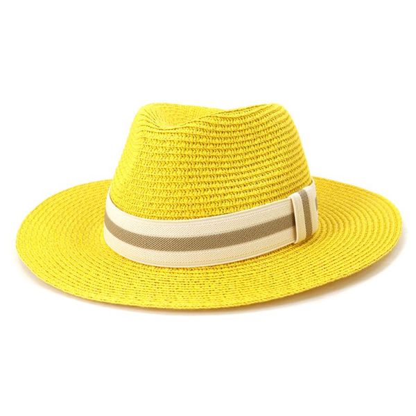 wide brim hats 2021 summer sun for women men panama jazz hat straw beach fashion peotection travel cap, Blue;gray
wide brim hats 2021 summer sun for women men panama jazz hat straw beach fashion peotection travel cap, Blue;gray