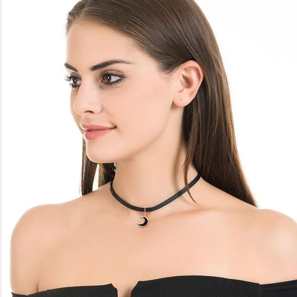 chokers punk leather choker necklace for women moon naszyjniki damskie collier femme colar heart goth jewelry gargantilla mujer, Golden;silver
chokers punk leather choker necklace for women moon naszyjniki damskie collier femme colar heart goth jewelry gargantilla mujer, Golden;silver