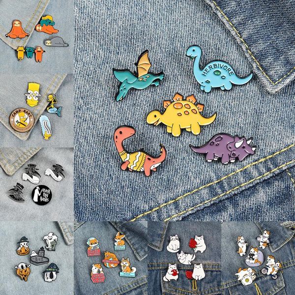 pins, brooches 2-5pcs/set save money cartoon fun animal enamel alloy badge pin clothes bag accessories woman men jewelry gift for kids, Gray
pins, brooches 2-5pcs/set save money cartoon fun animal enamel alloy badge pin clothes bag accessories woman men jewelry gift for kids, Gray
