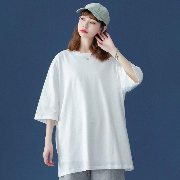 basic 100% cotton t shirt women summer oversized solid tees 7 color casual loose tshirt korean o neck female women's t-shirt, White
basic 100% cotton t shirt women summer oversized solid tees 7 color casual loose tshirt korean o neck female women's t-shirt, White